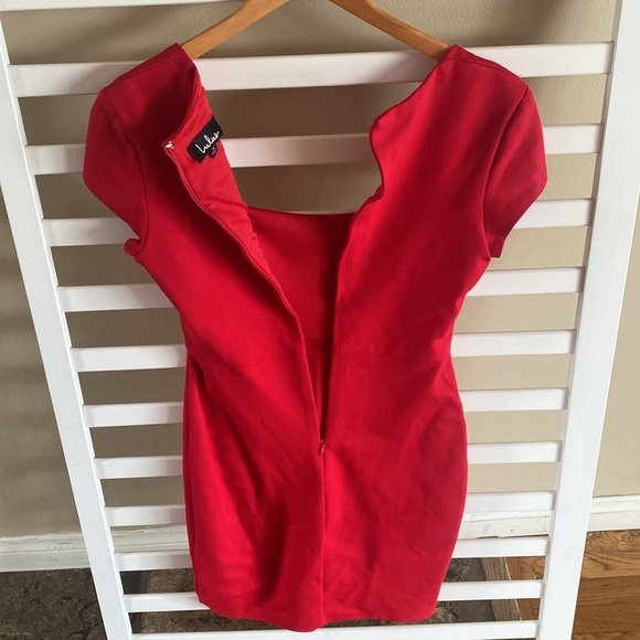 LULUS Frederica Red Square Neck Bodycon Dress Size Small - Picture 9 of 15